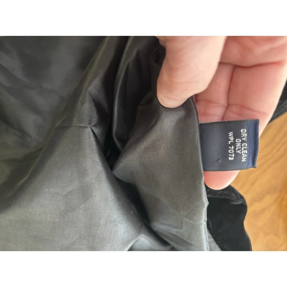 Preston And York Velour Black Blazer Jacket Sz 8 Academia‎